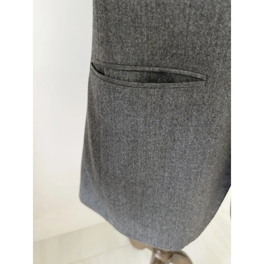 Banana Republic Blazer 42R Gray VBC Super 120s Wool Sport Coat Italian Fabric